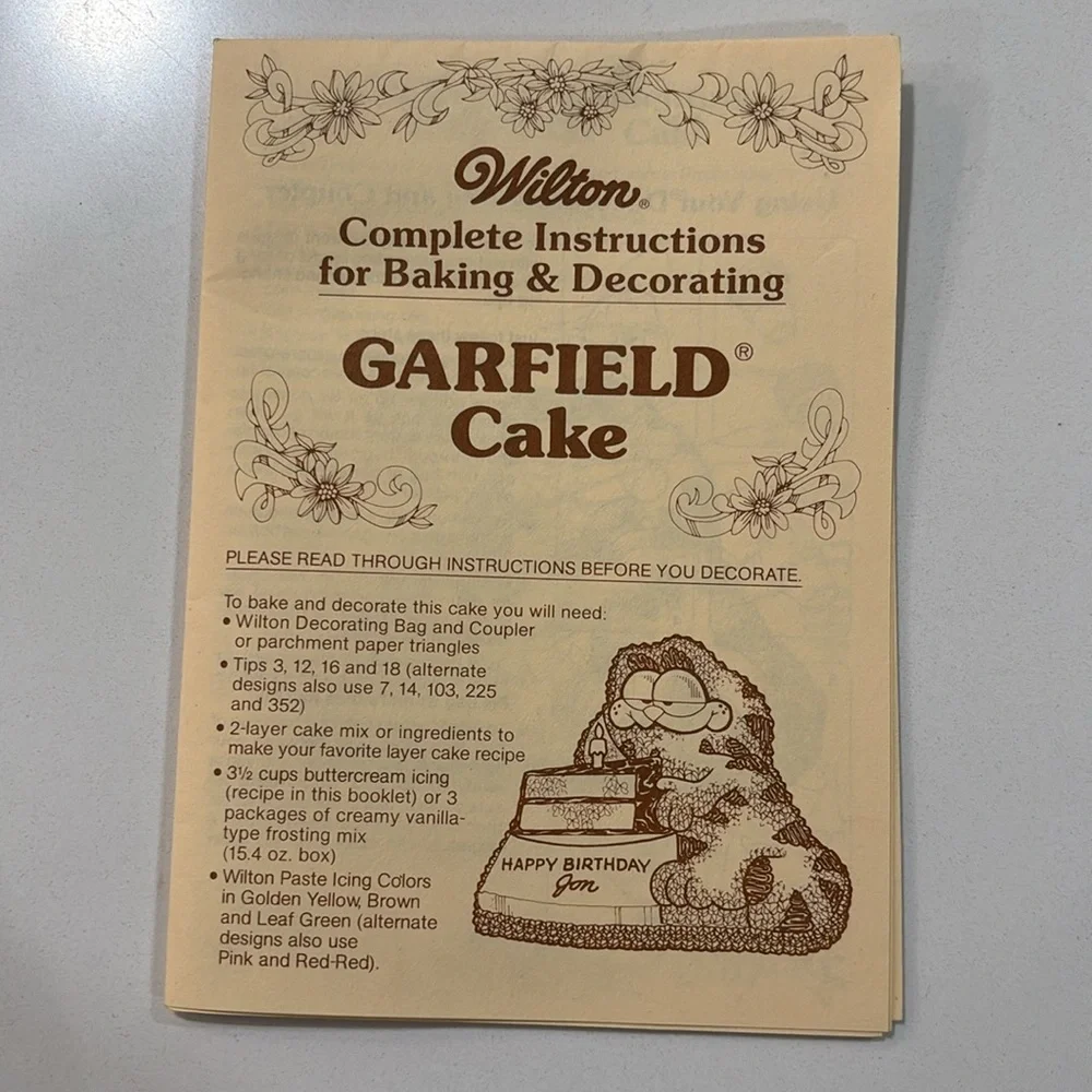Wilton Garfield Aluminum Cake Pan 1978 1981 #2105-2447‎ VTG